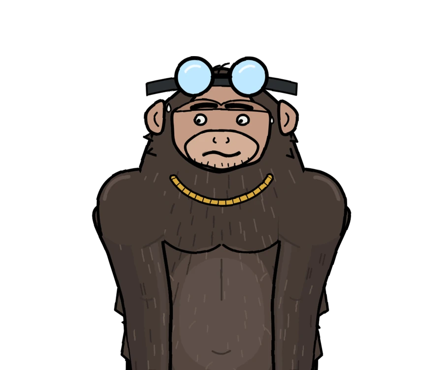 Chimp, worried